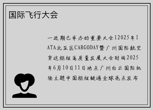 国际飞行大会